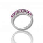 White gold eternity ring k18 with 6 rubies (P2332)